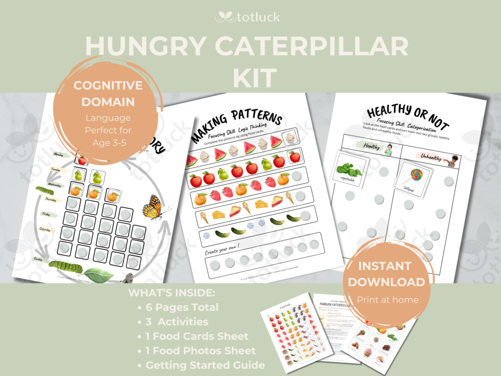 Hungry Caterpillar Kit | Retelling Patterns Sorting Activities