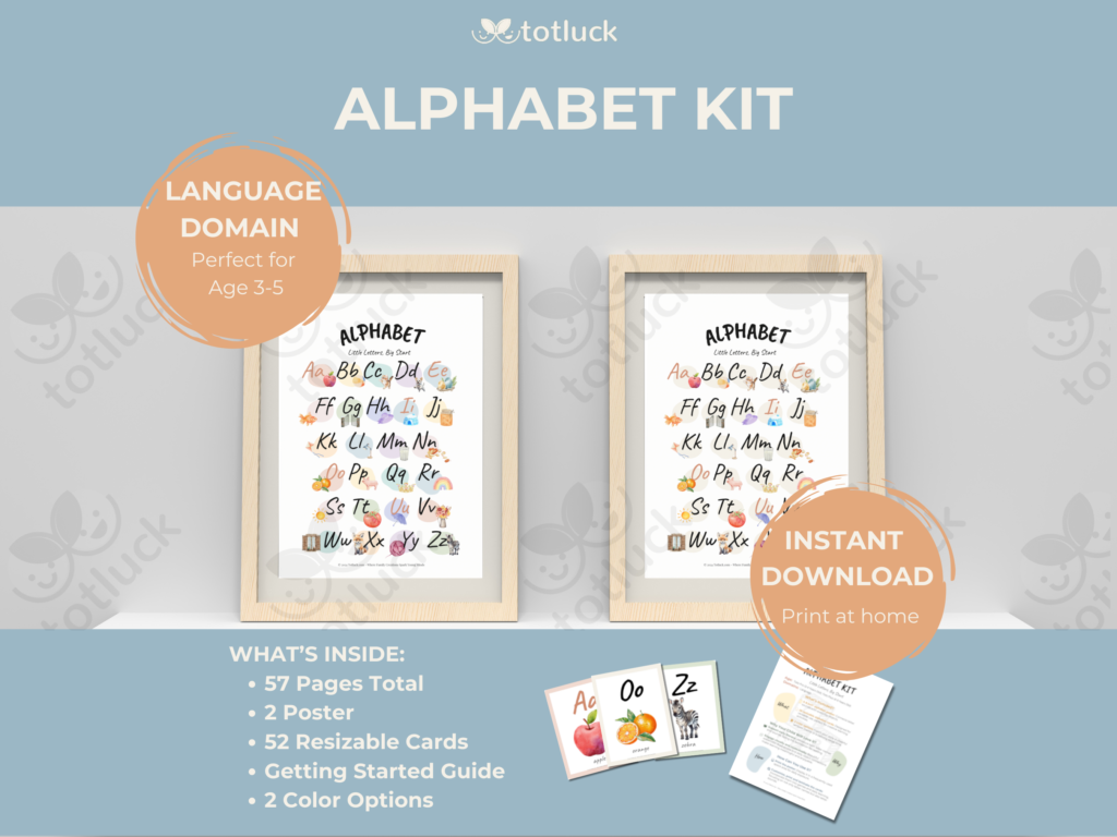 Alphabet Learning Kit | Watercolor ABC Poster & Cards